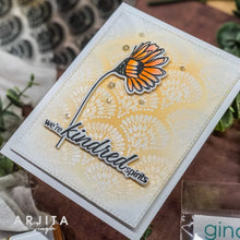 Charger l'image dans la galerie, Gina K. Designs - Background Stamp - Ornate Fans. Ornate Fans is a stamp set by Arjita Singh. This set is made of premium clear photopolymer and measures 4" X 6". Available at Embellish Away located in Bowmanville Ontario Canada. Example by Arjita Siangh
