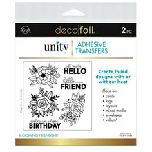 Charger l'image dans la galerie, Gina K. Designs - Deco Foil Adhesive Transfer Sheets - Blooming Friendship. Make your mark with Deco Foil Adhesive Transfers designs and coordinating words in the signature Unity style. Available at Embellish Away located in Bowmanville Ontario Canada.
