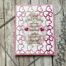 Load image into Gallery viewer, Gina K. Designs - Die - Heart Chain. Gina K Designs wafer thin metal-etched dies are the highest quality available for your paper crafting projects. Available at Embellish Away located in Bowmanville Ontario Canada.  Example by brand ambassador.
