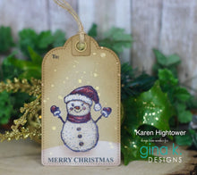 Load image into Gallery viewer, Gina K. Designs - Stamp &amp; Die Set - Vintage Holiday. Vintage Holiday is a stamp set by Gina K Designs. This set is made of premium clear photopolymer and measures 6" X 8". Made in the USA. Available at Embellish Away located in Bowmanville Ontario Canada. Example by Karen Hightower.
