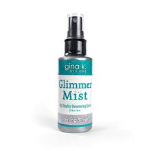 Charger l'image dans la galerie, Gina K. Designs - Glimmer Mist- Sterling Silver. Glimmer Mist is a mica-based ink spray. It's perfect for adding sparkle and shine to any paper crafting project. Available at Embellish Away located in Bowmanville Ontario Canada.
