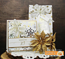 將圖片載入圖庫檢視器 Gina K. Designs - Mini Stamp - Scripty Holiday. Clear photopolymer and measures 4"X4".  Available at Embellish Away located in Bowmanville Ontario Canada. Example by Sheri Gilson
