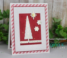 Load image into Gallery viewer, Gina K. Designs Poly-Glaze Foiling Sheets - O Christmas Tree. This package includes 6 sheets – 5 1/2” X 8 1/2”. At Embellish Away in Bowmanville Ontario Canada. Example by Karen Hightower.
