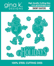 Load image into Gallery viewer, Gina K. Designs - Stamp and Die - Snowy Skaters. Available at Embellish Away located in Bowmanville Ontario Canada.
