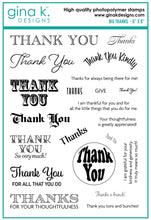 Charger l'image dans la galerie, Big Thanks is a stamp set by Debrah Warner. This set is made of premium clear photopolymer and measures 6" X 8". Made in the USA. FEATURES thanks, greetings. Available at Embellish Away located in Bowmanville Ontario Canada.
