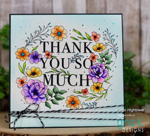 Load image into Gallery viewer, Gina K. Designs - Stamp - I Just Wanted to Say Thank You. I Just Wanted to Say Thank You is a stamp set by Hannah Drapinski. This set is made of premium clear photopolymer and measures 6" X 8". Made in the USA. Available at Embellish Away located in Bowmanville Ontario Canada. Example by brand ambassador.
