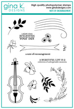 將圖片載入圖庫檢視器 Gina K. Designs - Stamp, Stencil &amp; Die Set - BUNDLED - Note of Encouragement. Available at Embellish Away located in Bowmanville Ontario Canada.
