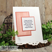 Load image into Gallery viewer, Gina K. Designs - Stamp - Say it all Sentiments. Say it All Sentiments is a stamp set by Hannah Drapinski. This set is made of premium clear photopolymer and measures 6" X 8". Made in the USA. Available at Embellish Away located in Bowmanville Ontario Canada. Example by brand ambassador.
