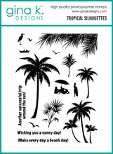 Load image into Gallery viewer, Gina K. Designs - Stamp - Tropical Silhouettes. By Gina K Designs. Measures 6"X8". Available at Embellish Away located in Bowmanville Ontario Canada
