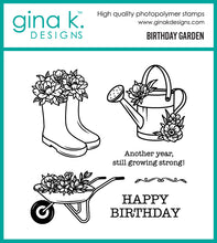 Charger l'image dans la galerie, Gina K. Designs - Stamp &amp; Die - Birthday Garden. Available at Embellish Away located in Bowmanville Ontario Canada.
