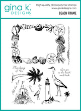 Load image into Gallery viewer, Gina K. Designs - Stamp &amp; Die Set - Beach Frame. Set by Melanie Muenchinger. At Embellish Away in Bowmanville Ontario Canada.
