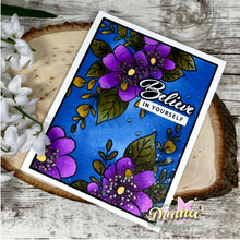 Charger l'image dans la galerie, Gina K. Designs - Stamp &amp; Die Set - Believe in Miracles. Believe in Miracles is a set by Arjita Singh. This set is made of premium clear photopolymer and measures 6" X 8". Made in the USA. Available at Embellish Away located in Bowmanville Ontario Canada. Example by brand ambassador.
