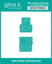 Cargar imagen en el visor de la galería, Gina K. Designs - Stamp &amp; Die Set - Birthday Sprinkles. Available at Embellish Away located in Bowmanville Ontario Canada.
