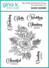 Charger l'image dans la galerie, Gina K. Designs - Stamp &amp; Die Set - Blissful Blossoms Set by Arjita Singh. At Embellish Away in Bowmanville Ontario Canada.
