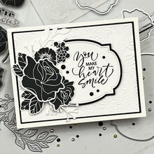 Load image into Gallery viewer, Gina K. Designs - Stamp &amp; Die Set - Bold Flowers. Bold Flowers is the newest collection of big blooms from Melanie Muenchinger, perfect for all your inky techniques! Available at Embellish Away located in Bowmanville Ontario Canada. Example by brand ambassador.
