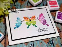 Load image into Gallery viewer, Gina K. Designs - Stamp &amp; Die Set - Bold Flowers. Bold Flowers is the newest collection of big blooms from Melanie Muenchinger, perfect for all your inky techniques! Available at Embellish Away located in Bowmanville Ontario Canada. Example by brand ambassador.
