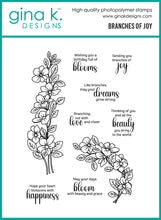 Cargar imagen en el visor de la galería, Gina K. Designs - Stamp &amp; Die Set - Branches of Joy. Set by Arjita Singh. At Embellish Away in Bowmanville Ontario Canada.
