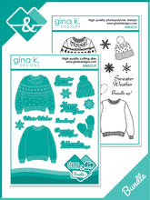 Load image into Gallery viewer, Gina K. Designs - Stamp &amp; Die Set - Bundled Up.  stamp set by Hannah Drapinski. Available at Embellish Away located in Bowmanville Ontario Canada.
