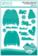 Load image into Gallery viewer, Gina K. Designs - Stamp &amp; Die Set - Bundled Up.  stamp set by Hannah Drapinski. Available at Embellish Away located in Bowmanville Ontario Canada.

