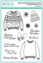 Load image into Gallery viewer, Gina K. Designs - Stamp &amp; Die Set - Bundled Up.  stamp set by Hannah Drapinski. Available at Embellish Away located in Bowmanville Ontario Canada.
