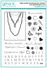 Charger l'image dans la galerie, Gina K. Designs - Stamp &amp; Die Set - Celebrate in Style. Set by Melanie Munchinger. Available at Embellish Away located in Bowmanville Ontario Canada.
