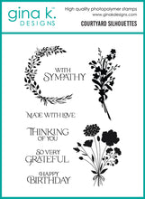 Load image into Gallery viewer, Gina K. Designs - Stamp &amp; Die Set - Courtyard Silhouettes. At Embellish Away in Bowmanville Ontario Canada.
