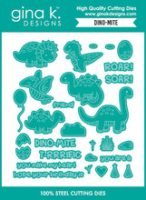 गैलरी व्यूवर में इमेज लोड करें, Gina K. Designs - Stamp &amp; Die Set - Dino-mite. Set by Beth Silika. At Embellish Away in Bowmanville Ontario Canada.
