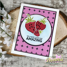 Load image into Gallery viewer, Gina K. Designs - Stamp &amp; Die Set - Every Day Amazing. Every Day Amazing is a stamp set by Lisa Hetrick. This set is made of premium clear photopolymer and measures 6" X 8". Made in the USA. Available at Embellish Away located in Bowmanville Ontario Canada. Example by brand ambassador.
