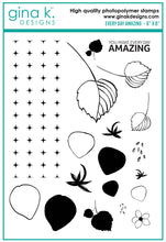 Load image into Gallery viewer, Gina K. Designs - Stamp &amp; Die Set - Every Day Amazing. Every Day Amazing is a stamp set by Lisa Hetrick. This set is made of premium clear photopolymer and measures 6" X 8". Made in the USA. Available at Embellish Away located in Bowmanville Ontario Canada.
