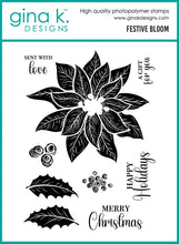 Cargar imagen en el visor de la galería, Gina K. Designs - Stamp &amp; Die Set - Festive Bloom. Set by Gina K Designs. At Embellish Away in Bowmanville Ontario Canada.
