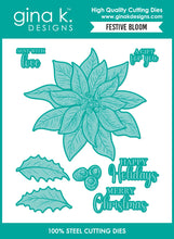 Cargar imagen en el visor de la galería, Gina K. Designs - Stamp &amp; Die Set - Festive Bloom. Set by Gina K Designs. At Embellish Away in Bowmanville Ontario Canada.
