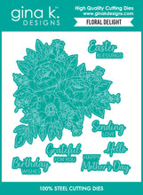 Load image into Gallery viewer, Gina K. Designs - Stamp &amp; Die Set - Floral Delight. Set by Arjita Singh. At Embellish Away in Bowmanville Ontario Canada.
