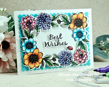 Load image into Gallery viewer, Gina K. Designs - Stamp &amp; Die Set - Flowering Frame. Set by Melanie Muenchinger. At Embellish Away in Bowmanville Ontario Canada. Example by  Melanie Muenchinger. 
