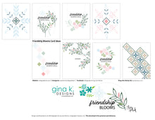 Load image into Gallery viewer, Gina K. Designs - Stamp &amp; Die Set - Friendship Blooms. Friendship Blooms is a stamp &amp; die set by Lisa Hetrick. This set is made of premium clear photopolymer and measures 6" X 8".  Made in the USA. Available at Embellish Away located in Bowmanville Ontario Canada. Inspiration by Lisa Hetrick
