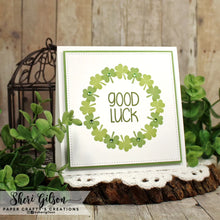 Load image into Gallery viewer, Gina K. Designs - Stamp &amp; Die Set - Fun Frame. Fun Frame is a stamp &amp; die set by Beth Silika. This set is made of premium clear photopolymer and measures 6" X 8". Some features include: Good Luck, Thank You, Best Wishes, Cupcake, Lady Bug. Available at Embellish Away located in Bowmanville Ontario Canada. Example by brand ambassador.
