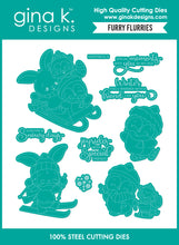 Load image into Gallery viewer, Gina K. Designs - Stamp &amp; Die Set - Furry Flurries. Set by Dina Gerner. At Embellish Away in Bowmanville Ontario Canada.
