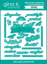 Load image into Gallery viewer, Gina K. Designs - Stamp &amp; Die Set - God Will. Set by Melanie Muenchinger. At Embellish Away in Bowmanville Ontario Canada.
