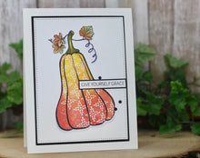 Load image into Gallery viewer, Gina K. Designs - Stamp &amp; Die Set - Grace and Gratitude. Grace and Gratitude is a stamp &amp; die set by Lisa Hetrick. This set is made of premium clear photopolymer and measures 6" X 8". Made in the USA. Available at Embellish Away located in Bowmanville Ontario Canada. Example by brand ambassador.
