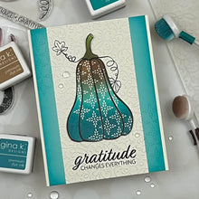 Load image into Gallery viewer, Gina K. Designs - Stamp &amp; Die Set - Grace and Gratitude. Grace and Gratitude is a stamp &amp; die set by Lisa Hetrick. This set is made of premium clear photopolymer and measures 6" X 8". Made in the USA. Available at Embellish Away located in Bowmanville Ontario Canada. Example by brand ambassador.
