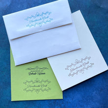 將圖片載入圖庫檢視器 Gina K. Designs - Stamp &amp; Die Set - Handmade Holidays. Handmade Holidays is a stamp &amp; die set by Gina K Designs. This set is made of premium clear photopolymer and measures 6" X 8". Made in the USA. Available at Embellish Away located in Bowmanville Ontario Canada. Example by brand ambassador.
