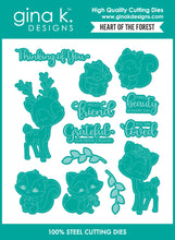 Cargar imagen en el visor de la galería, Gina K. Designs - Stamp &amp; Die Set - Heart of the Forest. Set by Dina Gerner. Available at Embellish Away in Bowmanville Ontario Canada.
