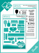 Charger l'image dans la galerie, Gina K. Designs - Stamp &amp; Die Set - In a Pickle. In a Pickle is a stamp set by Beth Silika. This set is made of premium clear photopolymer and measures 6" X 8". Made in the USA. Available at Embellish Away located in Bowmanville Ontario Canada.
