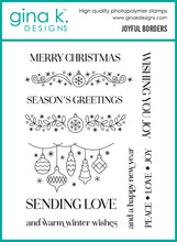 Charger l'image dans la galerie, Gina K. Designs - Stamp &amp; Die Set - Joyful Borders. Set by Gina K Designs. At Embellish Away in Bowmanville Ontario Canada.
