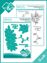 Load image into Gallery viewer, Gina K. Designs - Stamp &amp; Die Set - Joyful Season. Joyful Season is a stamp set by Arjita Singh. This set is made of premium clear photopolymer and measures 6" X 8". Made in the USA. Available at Embellish Away located in Bowmanville Ontario Canada.
