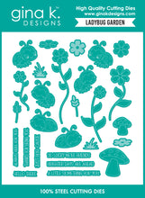 Load image into Gallery viewer, Gina K. Designs - Stamp &amp; Die Set - Ladybug Garden. Set by Dina Gerner. At Embellish Away in Bowmanville Ontario Canada.
