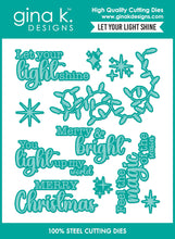 將圖片載入圖庫檢視器 Gina K. Designs - BUNDLE - Stamp, Die Set &amp; Stencil - Let Your Light Shine. Set by Gina K Designs. At Embellish Away in Bowmanville Ontario Canada.
