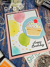 Load image into Gallery viewer, Gina K. Designs - Stamp &amp; Die Set - Life is Sweet. Life is Sweet is a stamp set by Melanie Munchinger. This set is made of premium clear photopolymer and measures 6" X 8". Available at Embellish Away located in Bowmanville Ontario Canada. Example by Melanie Muenchinger.
