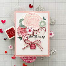 Load image into Gallery viewer, Gina K. Designs - Stamp &amp; Die Set - Lift Me Up. Lift Me Up is a set by Lisa Hetrick. This set is made of premium clear photopolymer and measures 6" X 8". These wafer thin metal-etched dies are the highest quality for your paper crafting projects. Available at Embellish Away located in Bowmanville Ontario Canada. examples by Lisa Hetrick.
