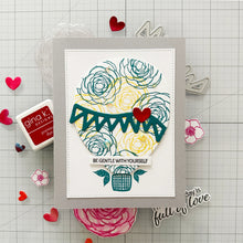 Load image into Gallery viewer, Gina K. Designs - Stamp &amp; Die Set - Lift Me Up. Lift Me Up is a set by Lisa Hetrick. This set is made of premium clear photopolymer and measures 6" X 8". These wafer thin metal-etched dies are the highest quality for your paper crafting projects. Available at Embellish Away located in Bowmanville Ontario Canada. examples by Lisa Hetrick.
