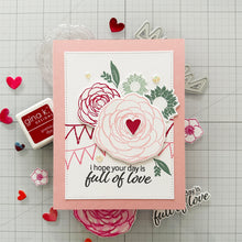 Load image into Gallery viewer, Gina K. Designs - Stamp &amp; Die Set - Lift Me Up. Lift Me Up is a set by Lisa Hetrick. This set is made of premium clear photopolymer and measures 6" X 8". These wafer thin metal-etched dies are the highest quality for your paper crafting projects. Available at Embellish Away located in Bowmanville Ontario Canada. examples by Lisa Hetrick.

